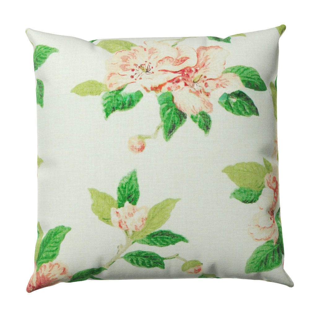 Throw Pillow in Grandma's Floral - Coral