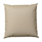 Throw Pillow in Little White Line - Cognac