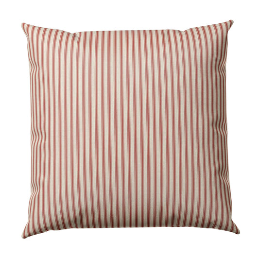 Throw Pillow in Little White Line - Red