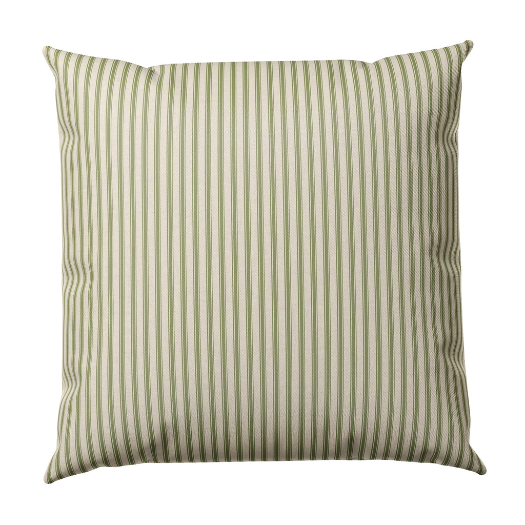Throw Pillow in Little White Line - Sage