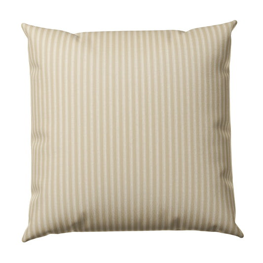Throw Pillow in Little White Line - Sand
