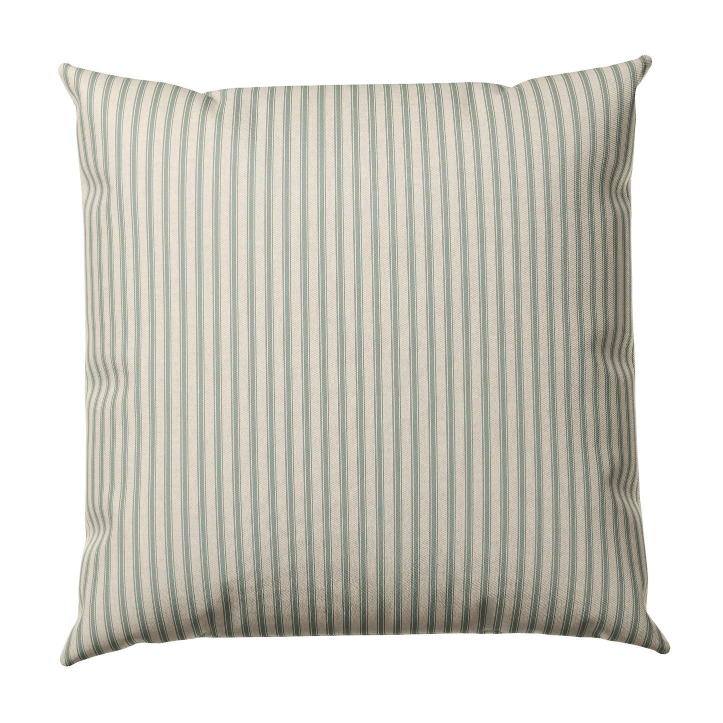 Throw Pillow in Little White Line - Seaglass