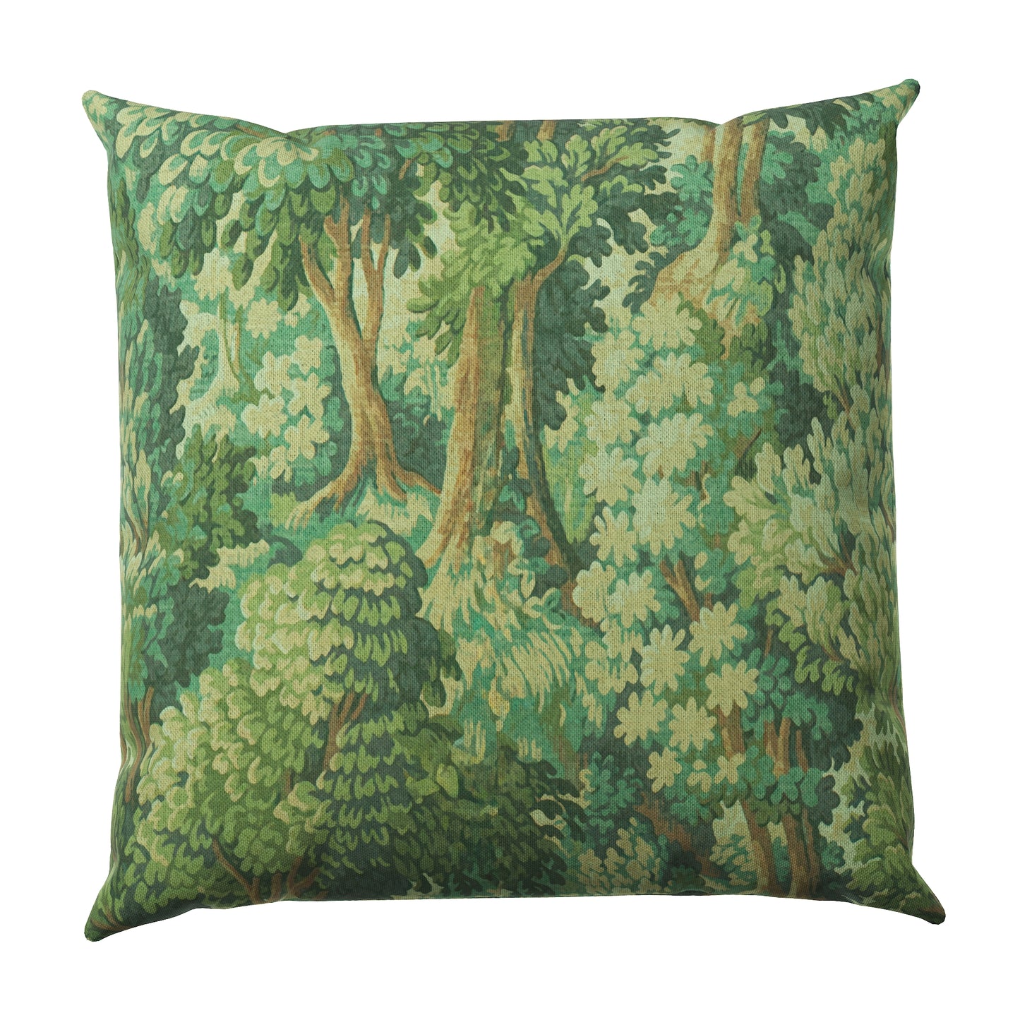 Throw Pillow in Enchanted Forest - Emerald