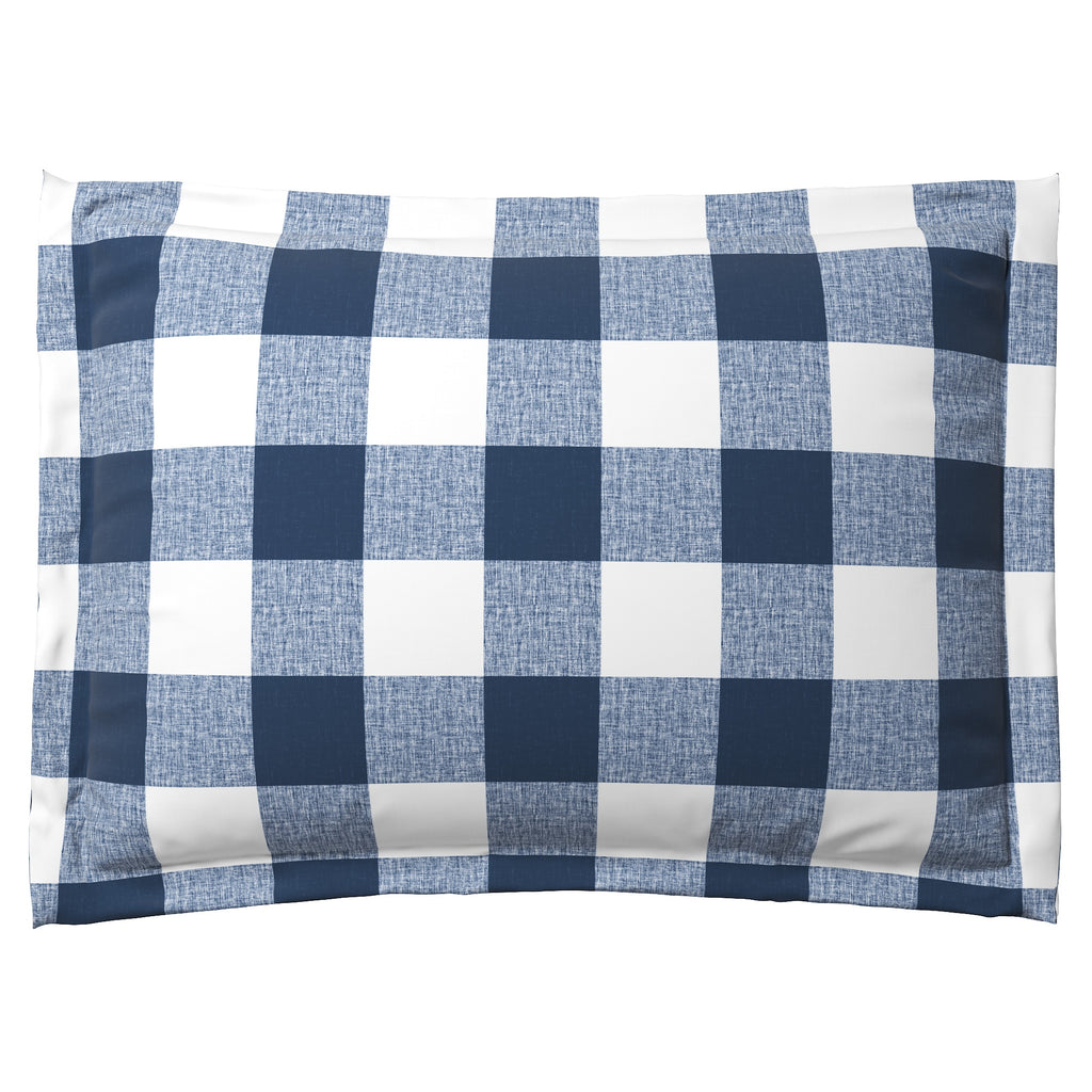 Pillow Sham in Buffalo Check - Navy