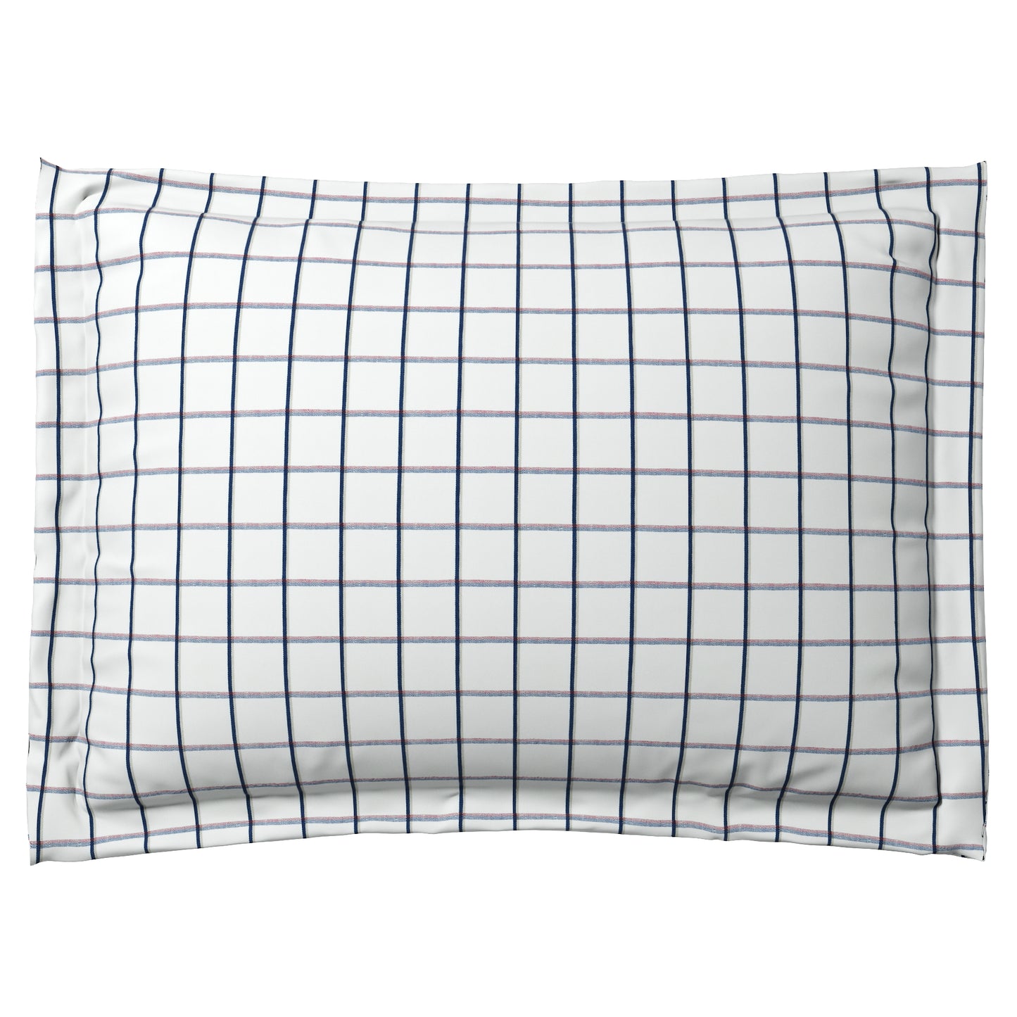 Pillow Sham in Check With Me - White