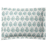 Pillow Sham in Leaf Me Alone - Minty Blue