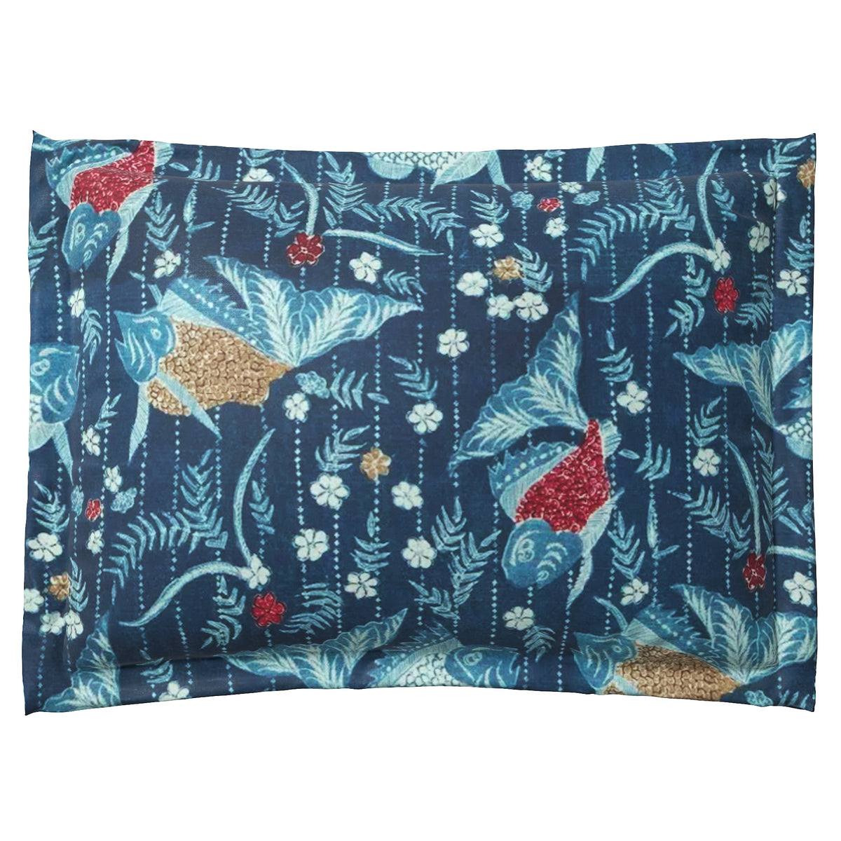 Pillow Sham in Koi Pond - Blue