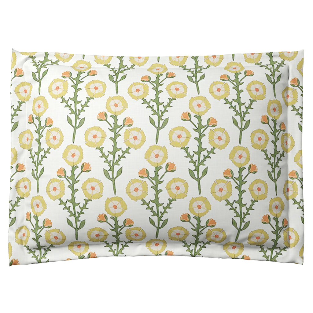 Pillow Sham in Cottage Flowers - Sunbeam