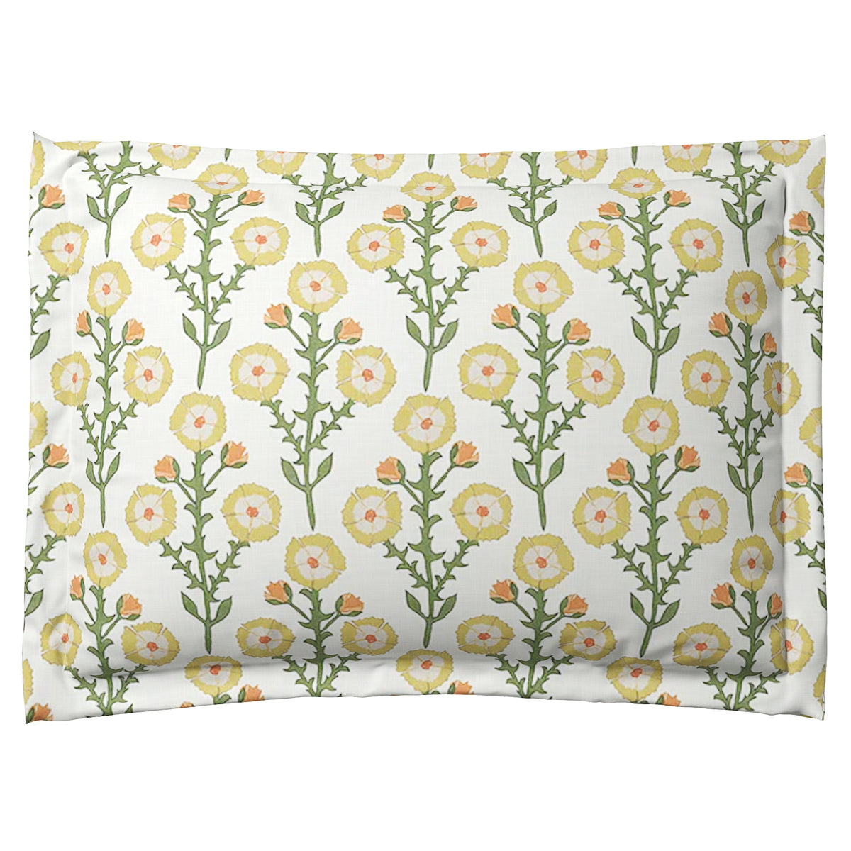 Pillow Sham in Cottage Flowers - Sunbeam