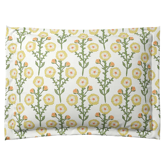 Pillow Sham in Cottage Flowers - Sunbeam