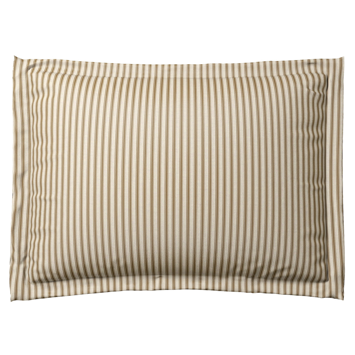 Pillow Sham in Little White Line - Cognac