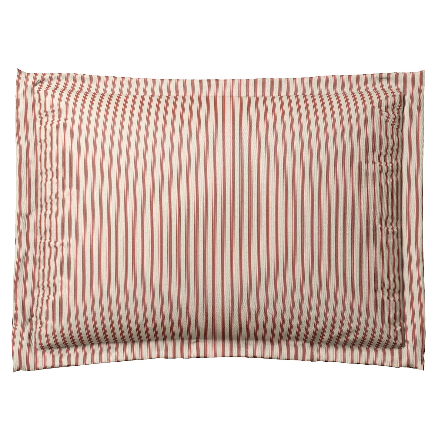 Pillow Sham in Little White Line - Red