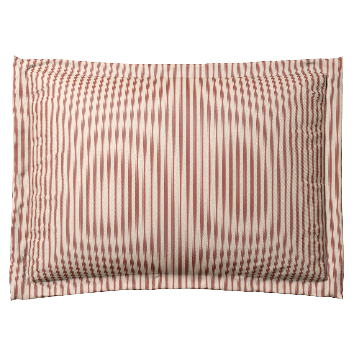 Pillow Sham in Little White Line - Red