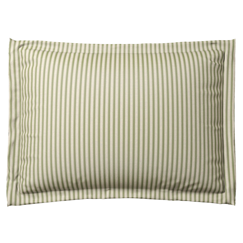 Pillow Sham in Little White Line - Sage