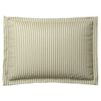 Pillow Sham in Little White Line - Sage
