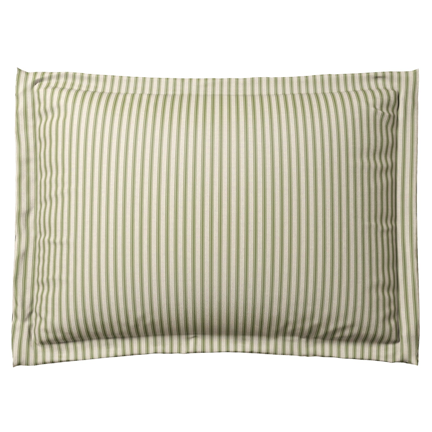 Pillow Sham in Little White Line - Sage