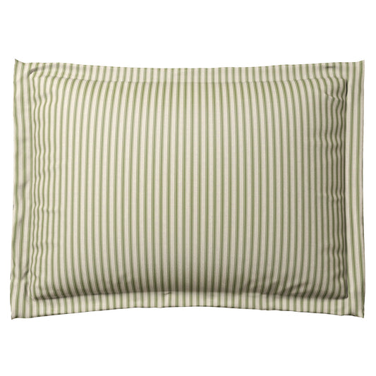 Pillow Sham in Little White Line - Sage