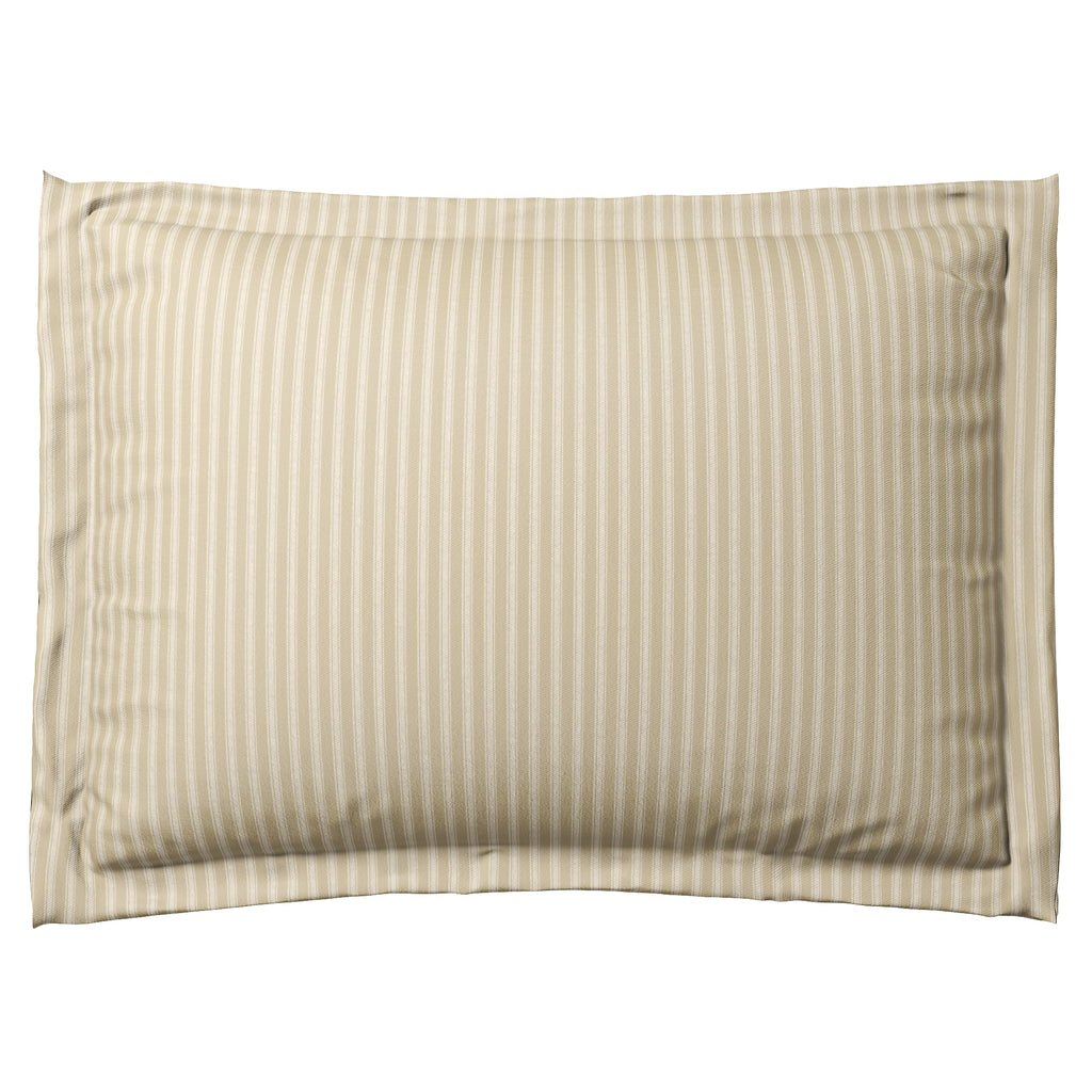Pillow Sham in Little White Line - Sand
