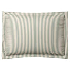 Pillow Sham in Little White Line - Seaglass