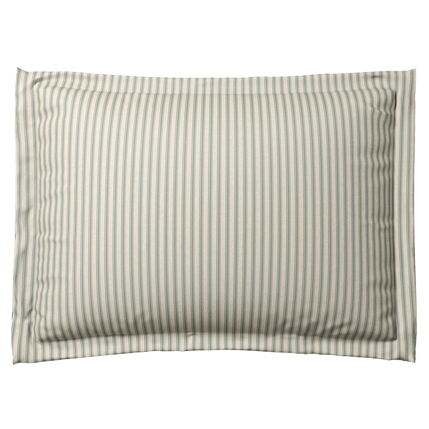 Pillow Sham in Little White Line - Seaglass