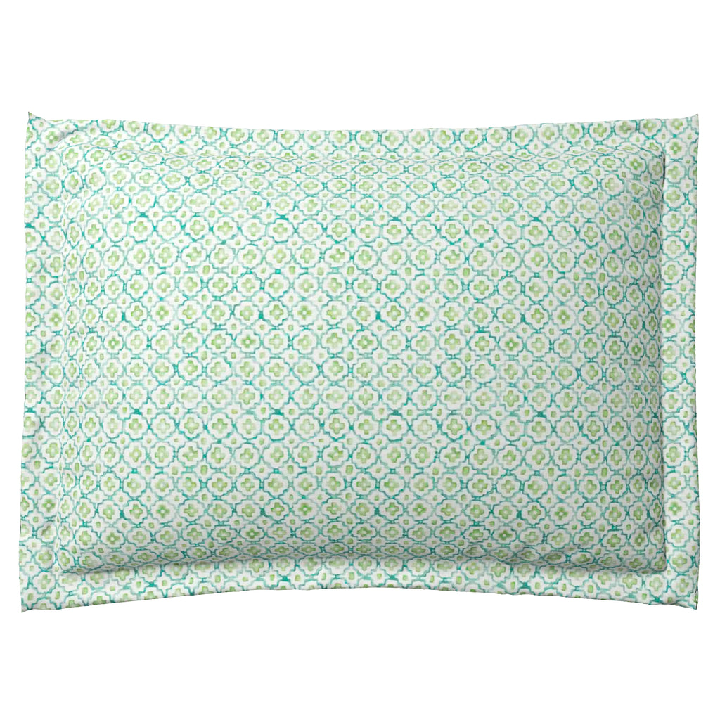 Pillow Sham in Positive Print - Emerald