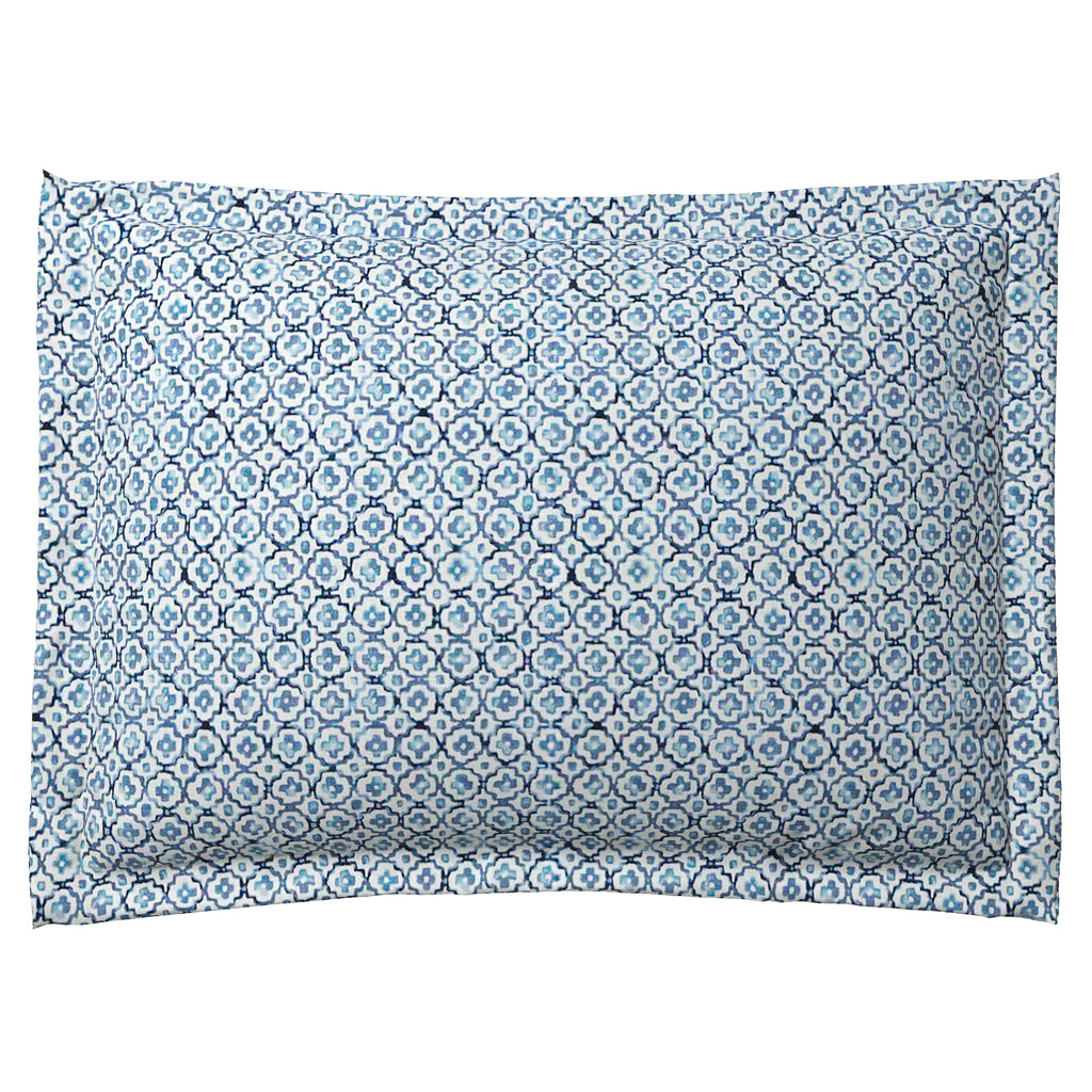 Pillow Sham in Positive Print - Azure
