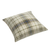 Simple Floor Pillow in Tartan - Cappuccino