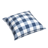 Simple Floor Pillow in Buffalo Check - Navy