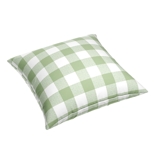 Simple Floor Pillow in Buffalo Check - Sage