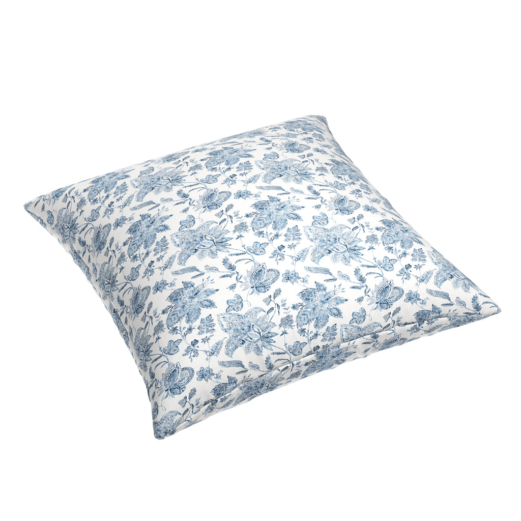 Simple Floor Pillow in Toile - Blue Skies