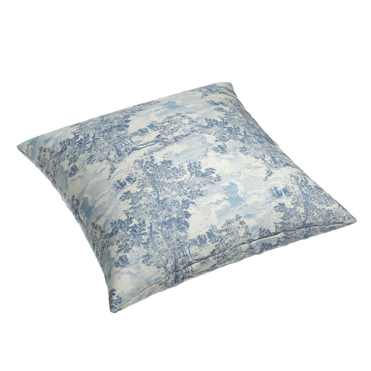 Simple Floor Pillow in Country Toile - Sapphire