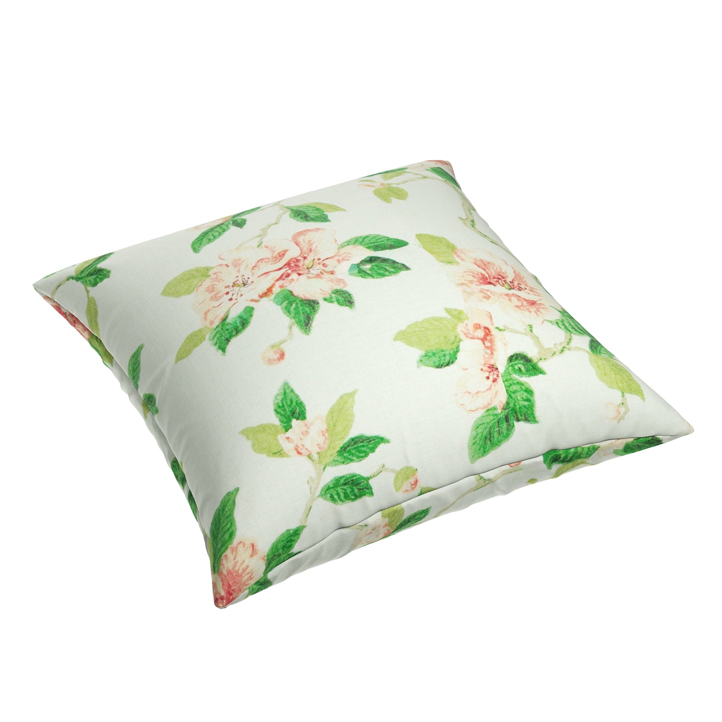 Simple Floor Pillow in Grandma's Floral - Coral