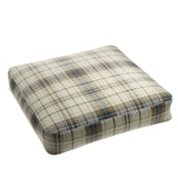 Box Floor Pillow in Tartan - Cappuccino