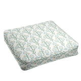 Box Floor Pillow in Cottage Flowers - Cool Blue