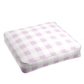 Box Floor Pillow in Lilac Buffalo Check