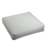 Box Floor Pillow in Check With Me - Feather