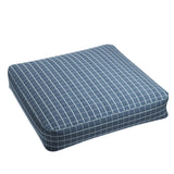 Box Floor Pillow in Check With Me - Denim