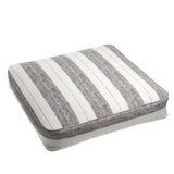 Box Floor Pillow in French Laundry Stripe - Midnights
