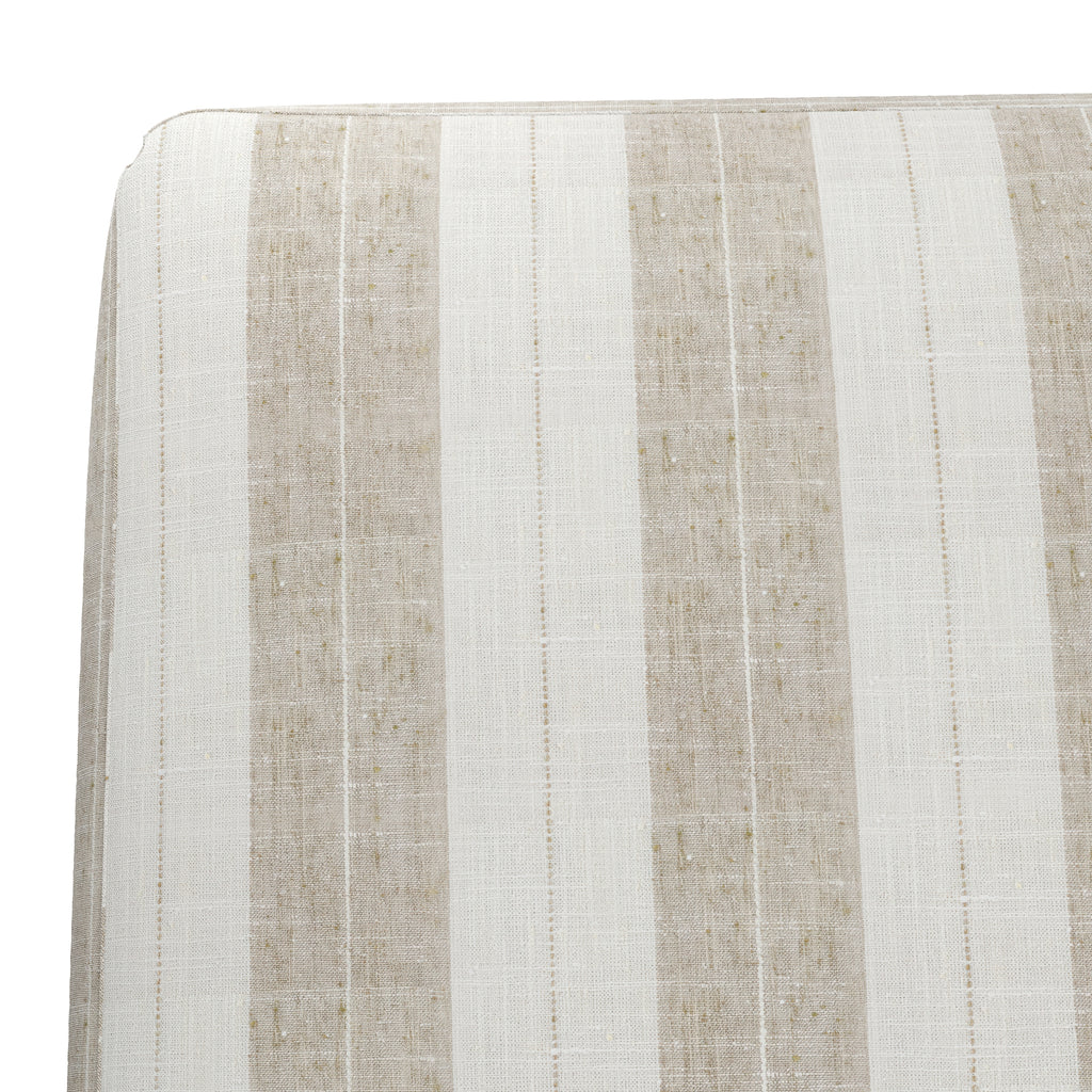 Box Floor Pillow in French Laundry Stripe - Champagne