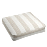 Box Floor Pillow in French Laundry Stripe - Champagne