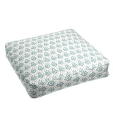 Box Floor Pillow in Leaf Me Alone - Minty Blue