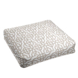 Box Floor Pillow in Trellis Like It Is - Beige