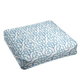 Box Floor Pillow in Trellis Like It Is - Waves