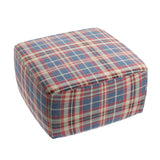 Square Pouf in Tartan - Flannel