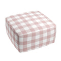 Square Pouf in Buffalo Check - Mauve