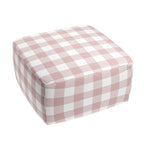 Square Pouf in Buffalo Check - Mauve