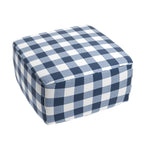 Square Pouf in Buffalo Check - Navy