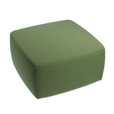 Square Pouf in Slubby Linen - Clover