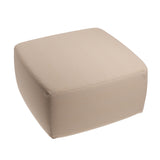 Square Pouf in Slubby Linen - Caramel