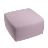 Square Pouf in Slubby Linen - Plum